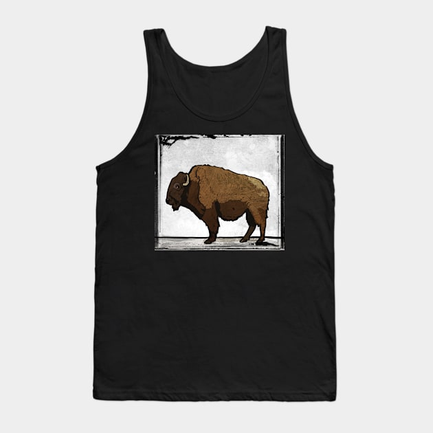 Digital Pop Art Modern Bison Buffalo Print Tank Top by SodaArtStudio